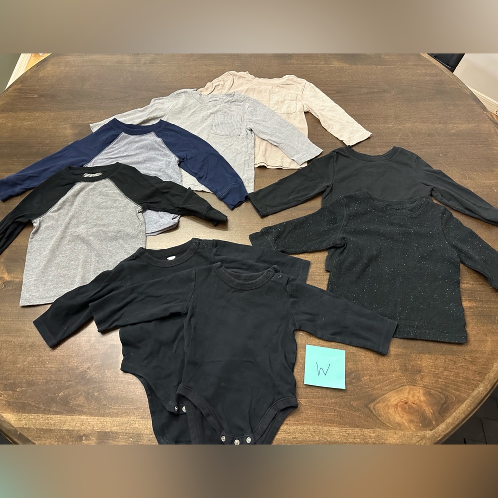 18month Cat & Jack Navy and Gray Long Sleeve Tops